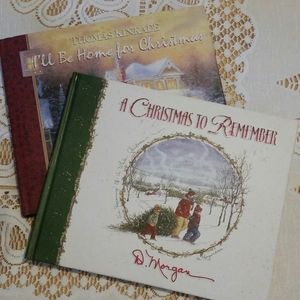 Set of 2 Hardcover Christmas Books Kinkade/Morgan